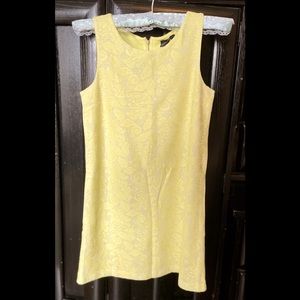 H&M yellow lace sleeveless lined mini dress